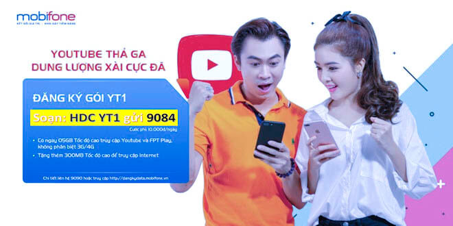 Đăng ký gói cước YT1 Youtube MobiFone