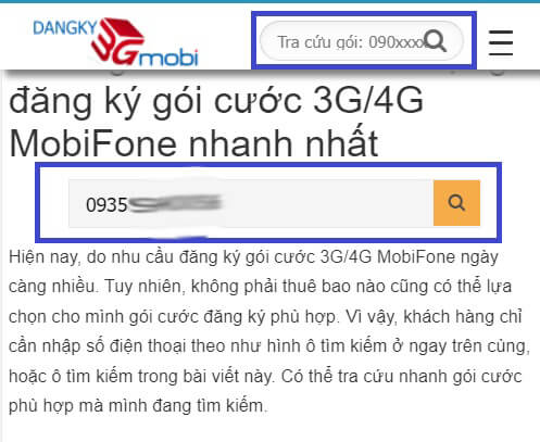 Tra cứu đối tượng đăng ký 3G, 4G MobiFone