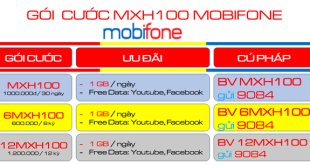 Đăng ký gói cước MXH100 Mobifone nhận 30GB kèm free tiện ích giải trí trong 30 ngày