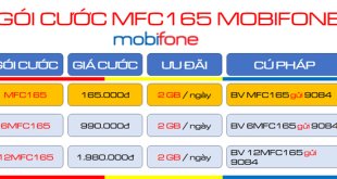 Cách đăng ký gói cước 12MFC165 Mobifone ưu đãi 720GB kèm thoại, tiện ích suốt 1 năm