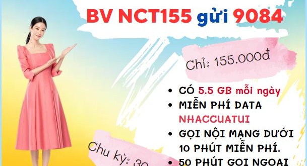 Đăng ký gói cước NCT155 Mobifone nhận tới 165GB DATA, gọi thả ga