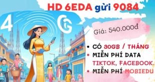 Đăng ký gói cước 6EDA Mobifone nhận 180GB data và dùng tiện ích miễn phí