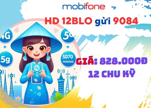 Gói cước 12BLO Mobifone ưu đãi 4GB mỗi ngày suốt 12 tháng