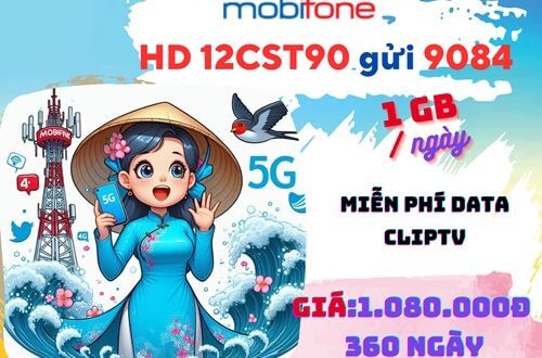 Đăng ký gói 12CTS90 MobiFone: Có ưu đãi 1GB/ngày dùng 360 ngày