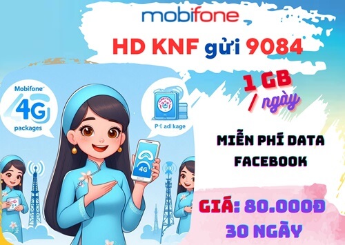 Gói cước KNF MobiFone: Ưu đãi 30GB, lướt Facebook thả ga dùng 30 ngày