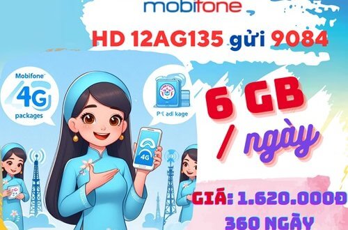Đăng ký gói cước 12AG135 Mobifone dùng data và mobiAgri cả năm
