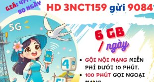 Gói cước 3NCT159 Mobifone có ngay 6GB mỗi ngày, gọi thả ga, dùng 3 tháng