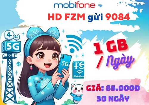 Đăng ký gói cước FZM Mobifone chỉ 95k online 30 ngày với ưu đãi 30GB data
