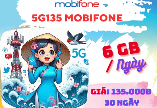 Đăng ký gói cước 5G135Y Mobifone nhận ưu đãi 2.880GB data kèm miễn phí VieOn cả năm