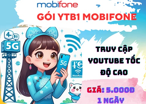 Gói cước YTB1 Mobifone dùng Youtube thả ga cả ngày chỉ 5k