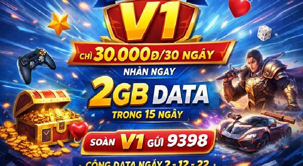 Gói Cước V1 MobiFone – Chỉ 30.000đ/30 Ngày, Nhận 2GB DATA Ưu Đãi