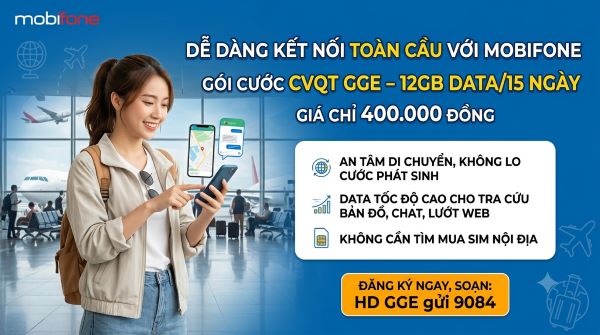 Gói cước GGE MobiFone: CVQT khi đi Đức - Giá siêu rẻ